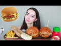 ХОЖУ ПО НОЧАМ / СОЧНЫЕ БУРГЕРЫ, ШАУРМА КАРТОШКА ФРИ / MUKBANG asmr Ayka Emilly