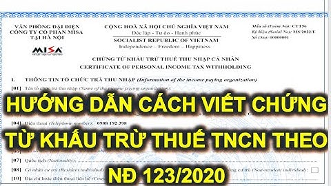 Hướng dẫn cách ghi chứng từ khấu trừ thuế tncn	Informational