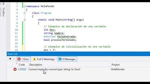 3. Declarando e inicializando variables - Fundamentos de C# - Programando en C#.MP4
