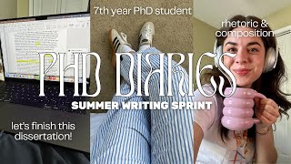 DISSERTATION SUMMER WRITING SPRINT: PhD student vlog studying rhetoric & composition