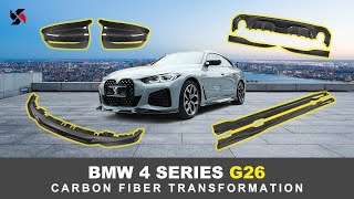Комплекты карбона для BMW 4 серии G26 Prepreg (сухой) - SOOQOO