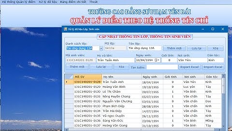 XD phần mềm Quản lý điểm: Bài 14. Import và Export giữa hai loại dữ liệu Excel và Sql Server
