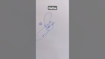 Hafsa name signature design