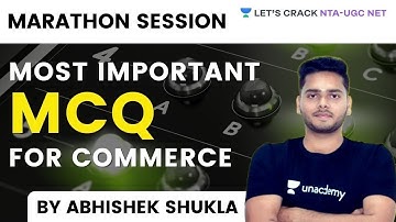 NTA UGC NET 2021 | Commerce Marathon by Abhishek Shukla | Most Important MCQs For Commerce