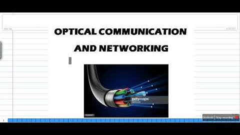 Introduction to optical communication