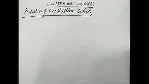 Solids -Anisotropy, Isomorphism and Polymorphism.