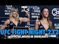 UFC Fight Night 232 Weigh-In Highlights: Multiple Fighters Heavy in Las Vegas