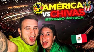 VIVIMOS el AMÉRICA vs CHIVAS en el ESTADIO AZTECA por PRIMERA VEZ 🇲🇽😱 **tuvimos miedo**