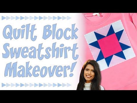 The AllBrands Show Quilt Block Sweatshirt Makeover