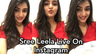 LIVE 🔴 Sree Leela CUTE Instagram Kiss Movie Heroine August 2020 #sreeleela #sreeleelalive
