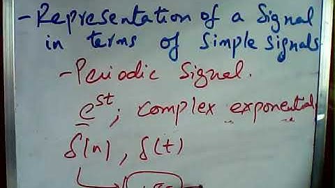 Signals and Systems: Lecture 4 (Chapter 3 Intro/ Fourier Series/ Complex Exponential)
