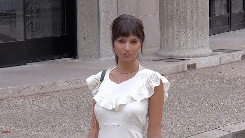 Emily Ratajkowski, Naomie Harris and more arriving for the Miu Miu Ready to Wear Fashion Show