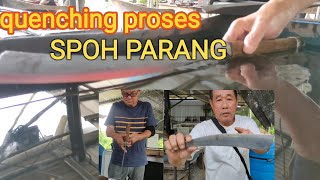 QUENCHING PROSES/ PROSES MENYEPOH PARANG.  SARAWAK TRADITIONAL TACNIC