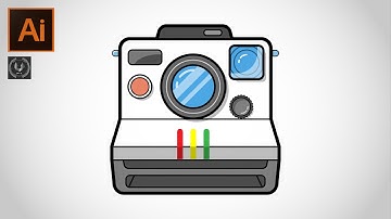 Adobe illustrator CC Tutorial - How to make a Vector Instant Photo Camera Design