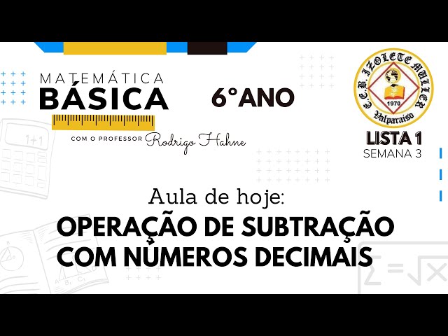 Matemática básica 6 ° ano