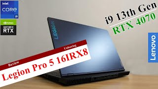 Legion Pro 5 16IRX8 Core i9 13th Gen RTX 4070 Review #legion #gaming