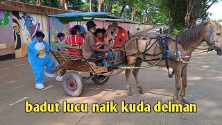 badut lucu 🤡 badut mampang naik kuda delman