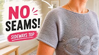 The Seamless WILLOW SIDEWAYS KNIT TOP Everyone Will Want This Summer ✨ Knitting Tutorial