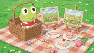 Keroppi’s Picnic & Paint Day 🎨🍰 Chill Lofi Beats 🌼 Soft Lofi Songs for Relaxing & Studying screenshot 4