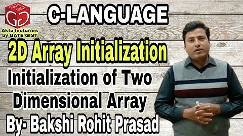 Initialization of Two Dimensional Array | 2D Array Initialization | By- Bakshi Rohit Prasad