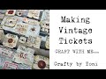 Craft with memaking vinatge tickets ephemera craftwithme