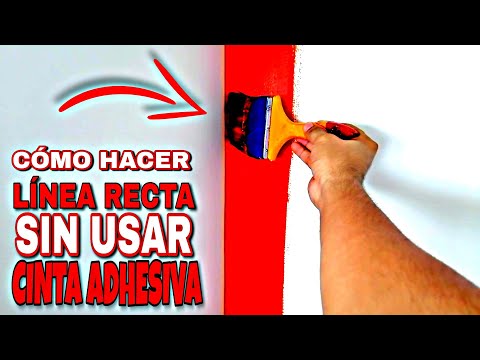 Como hacer LINEA RECTA con BROCHA sin usar CINTA ADHESIVA