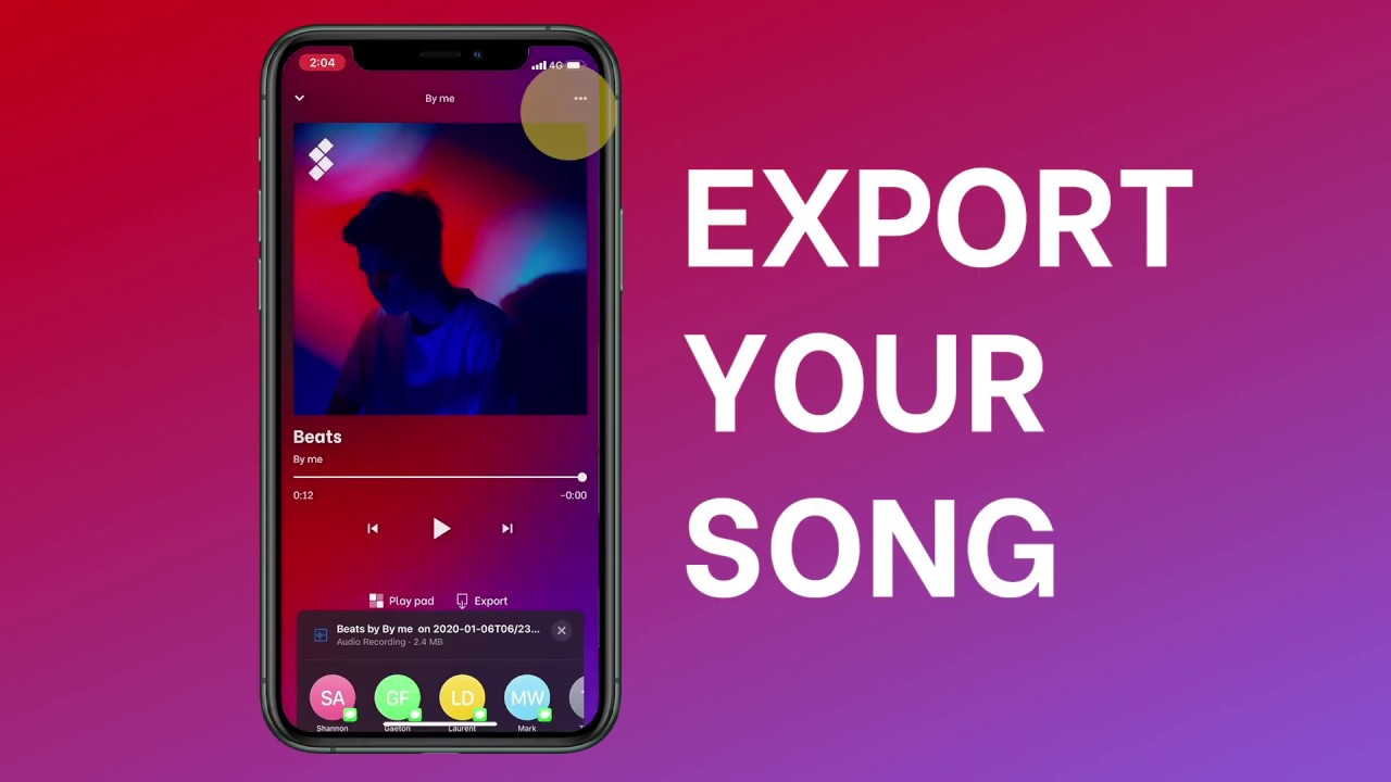 Splash - How to save and share a song (iOS)