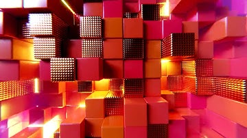 LED Cube Pulse Tunnel - No Copyright Royalty Free Video Loop Background HD - VJ Loops Download