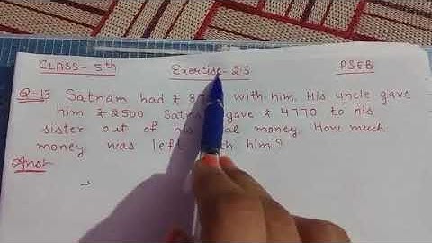 Class 5th PSEB Q-13 exercise 2.3 chapter 2