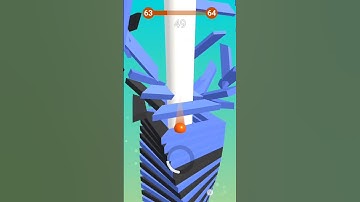 Stack Ball Level 63 Complete In 17 Second #stackball #shorts