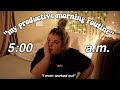 MY 5 AM PRODUCTIVE MORNING ROUTINE *for us lazy people*  | vlogmas day 13