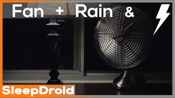 ► Dripping Rain and Thunder with HIGH SPEED Fan Sounds for Sleeping. Fan White Noise. Rain/Thunder