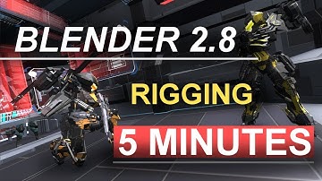 Blender 2.8 Rigging Tutorial In 5 Minutes!