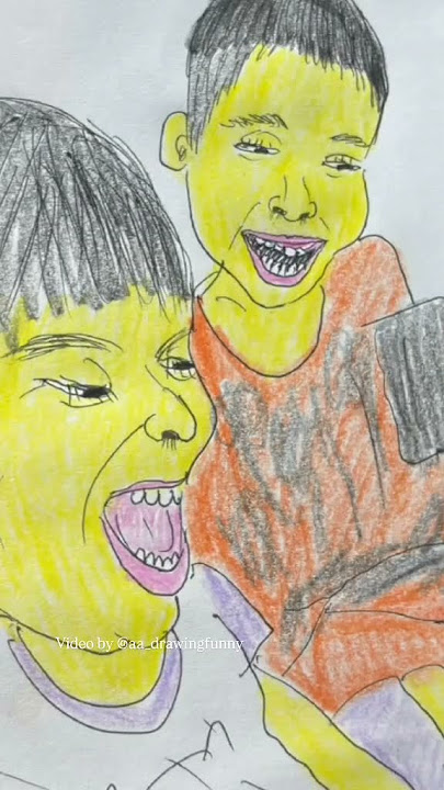 drawn by aa drawing again bestt more hilarious 😆#ritsuki #natsuki #uenofamilyjapan