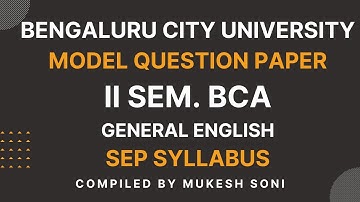 Model QP-2nd Sem. BCA-General English-BCU