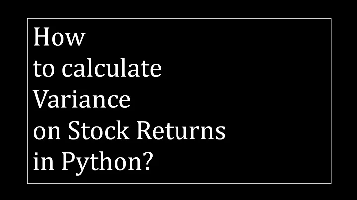 How to calculate variance on stock prices in Python?
