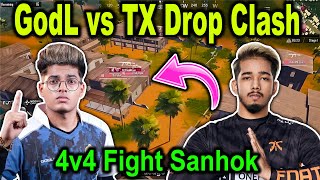 Godlike vs Team X Sparks 4v4 Fight | Sanhok Drop Clash | Jonathan | Scout #bgmi #tx #godlike