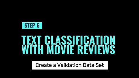 Create a Validation Data Set