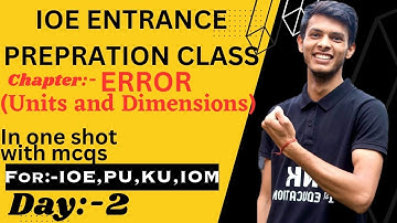 ioe entrance preparation || unit and dimension error tricks || ioe entrance preparation physics