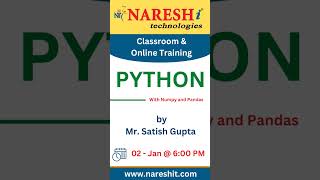 New Batch on Python Developer with NumPy and Pandas | Mr. Satish Gupta screenshot 2