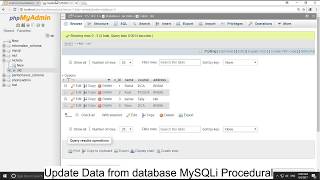 php tutorial in hindi part 51 Update Data from database MySQLi Procedural