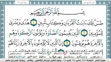 سورة النمل مكتوبة ابو بكر الشاطري Surah Al Naml Abu Bakr Al-Shatri | القرآن الكريم