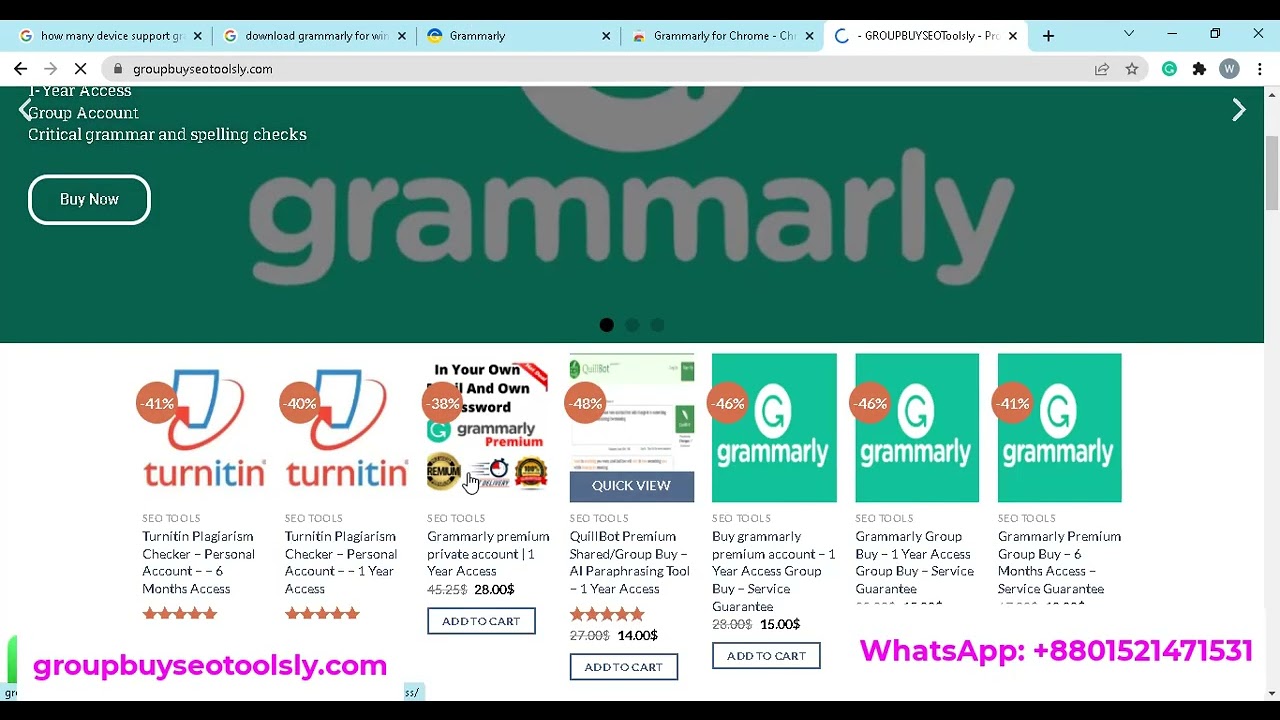 Grammarly Premium Group Buy - 1 Year Access - Service Guarantee -  GROUPBUYSEOToolsly - Provider of Grammarly group buy, Canva, Turnitin  personal account, Quillbot Group Buy, more at a very Cheap Price.