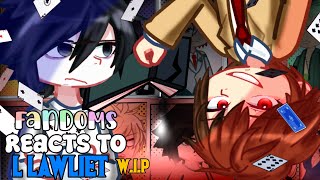 Fandoms reacts to Each Other || L Lawliet || 9.5/? || Death Note || W.I.P ||