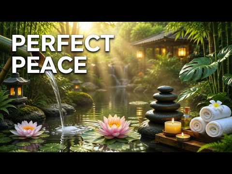 The Most Relaxing Japanese Garden You Will See Today 🌿  Nature Sounds & Warm Fireplace