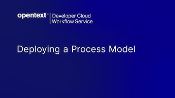 Workflow - Deploying a Process Model
