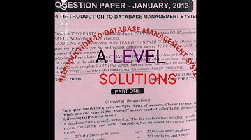 January 2013 Question paper solved