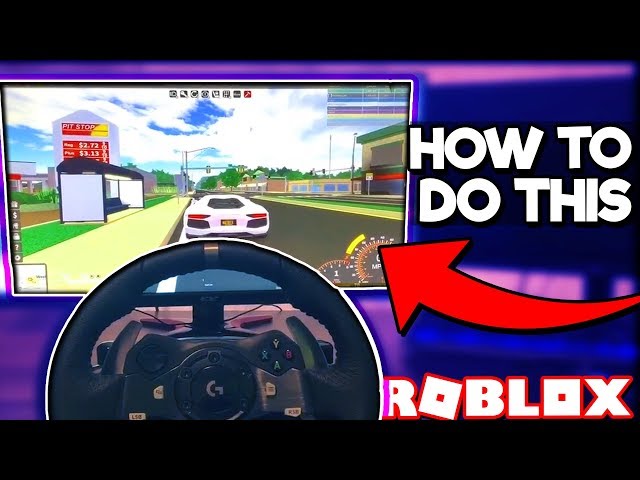 Drifting in Roblox on a Steering Wheel! 