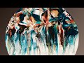 WOW 🤩 SO HAPPY WITH COLOURS AND COMPOSITION~Acrylic pouring art magic~ easy abstract art