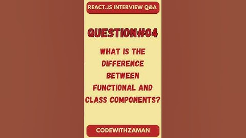 React Functional vs Class Components 🔍 Explained Fast